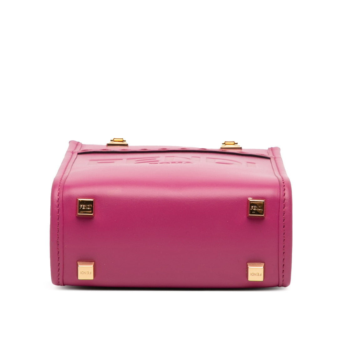 Fendi Mini Cuir Sunshine Shopper Cabas