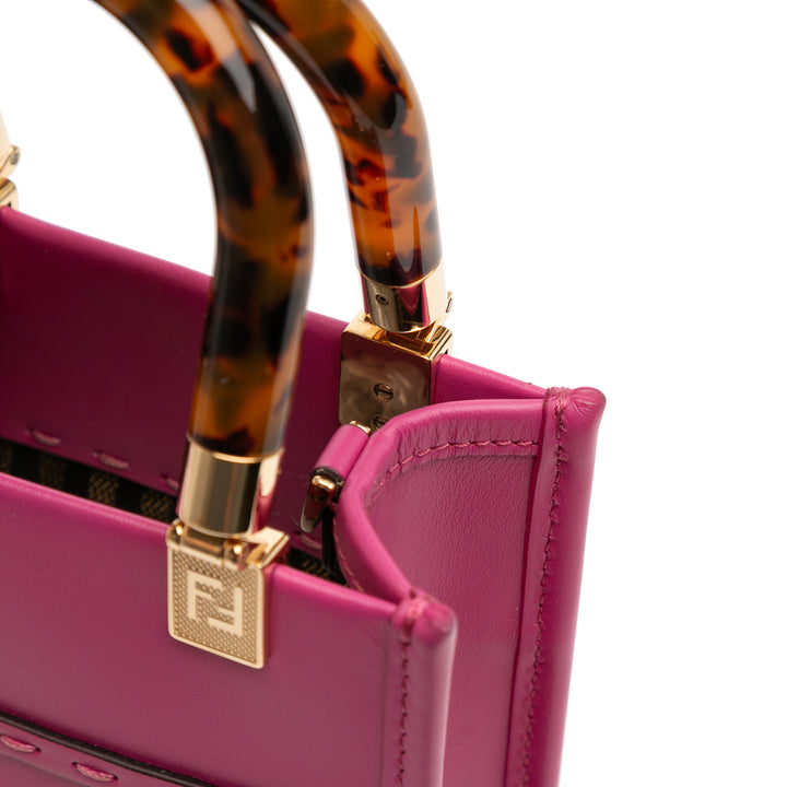 Fendi Mini Cuir Sunshine Shopper Cabas