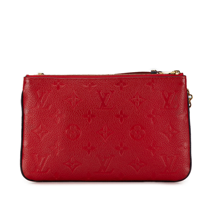 Monogram Empreinte Double Zip Pochette Blue - Gaby Paris