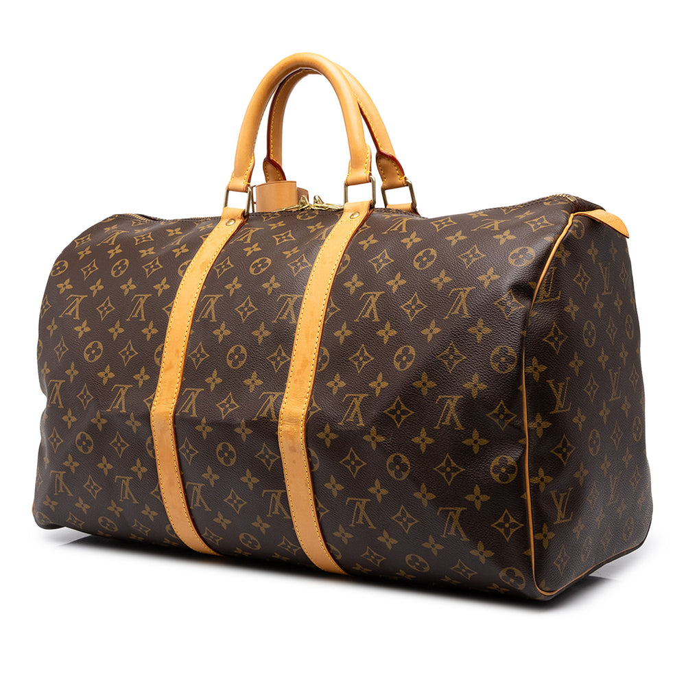 Louis Vuitton Sac de voyage Keepall 50 Monogram Marron – vue 2 – GABY PARIS