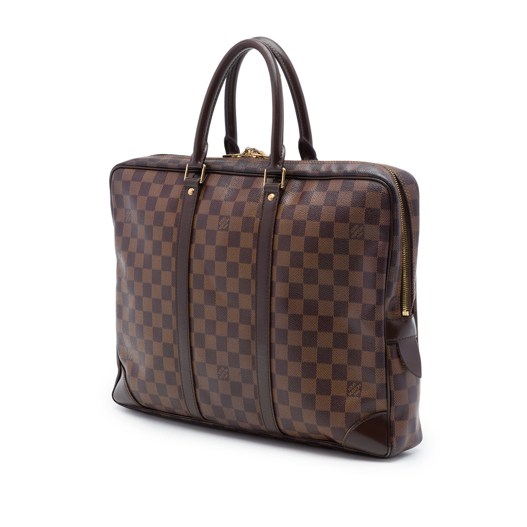 Louis Vuitton Porte Documents Voyage PM Toile Damier Ébène