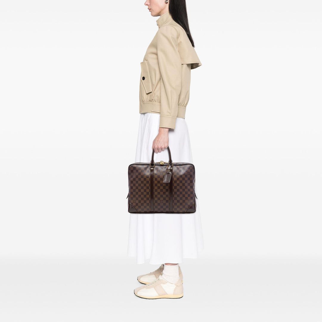Louis Vuitton Porte Documents Voyage PM Toile Damier Ébène