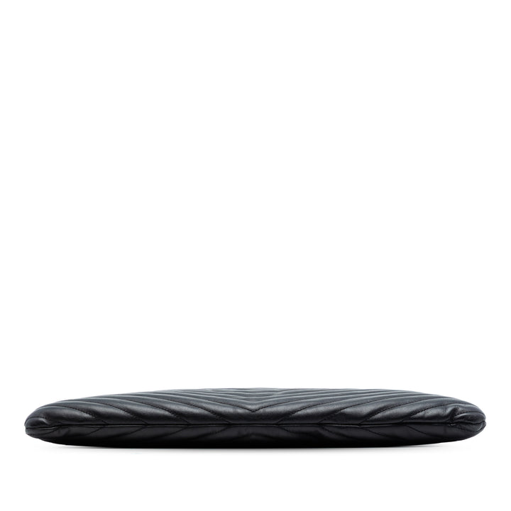 Saint Laurent Matelassé Chevron Cuir Monogram Document Holder