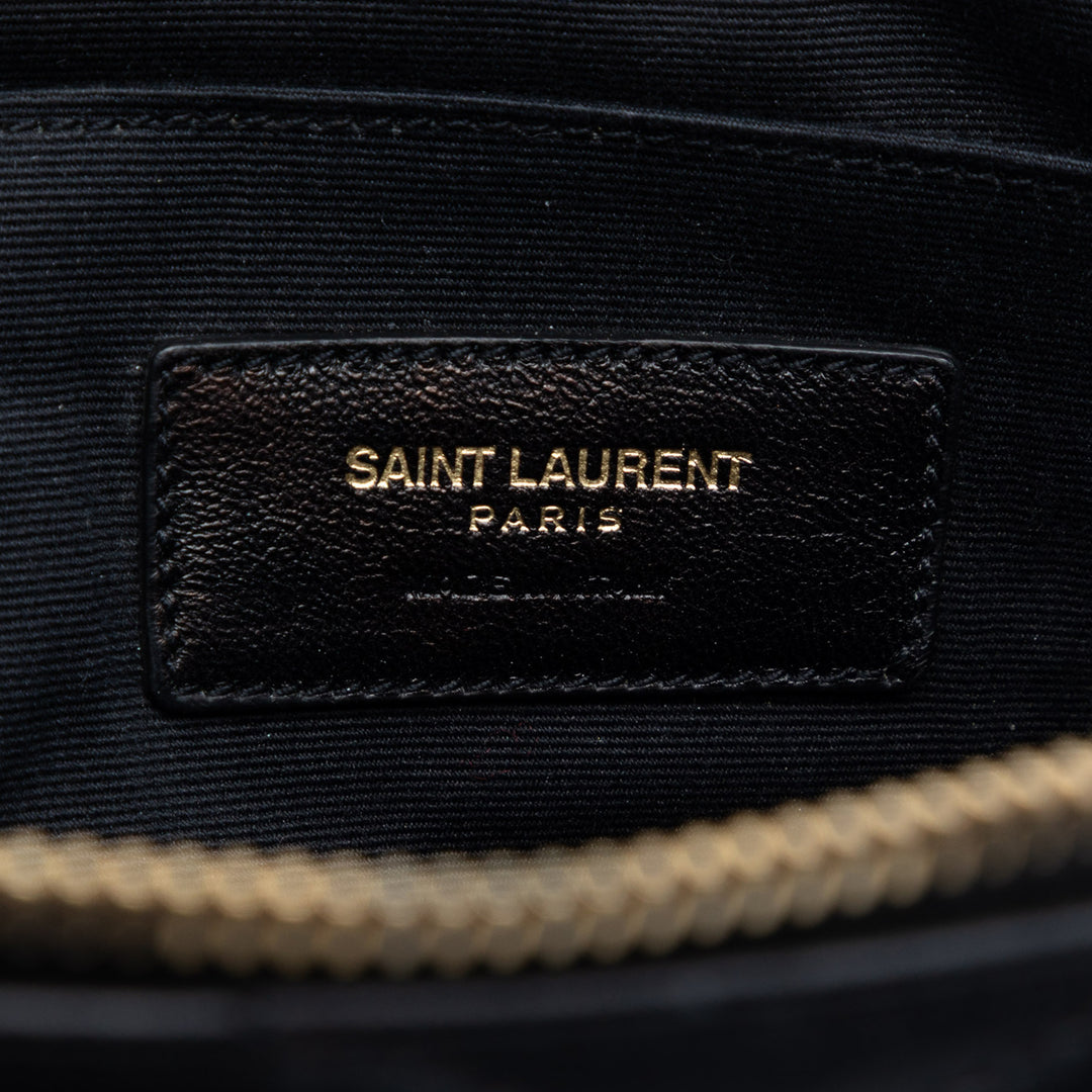 Saint Laurent Matelassé Chevron Cuir Monogram Document Holder