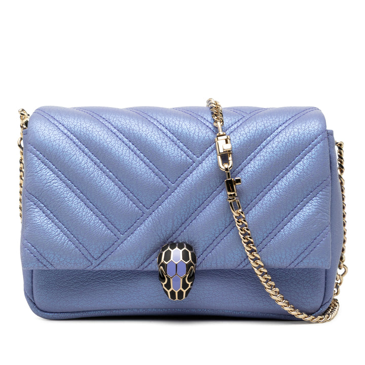 Bvlgari Serpenti Cabochon Chaîne Sac Cuir
