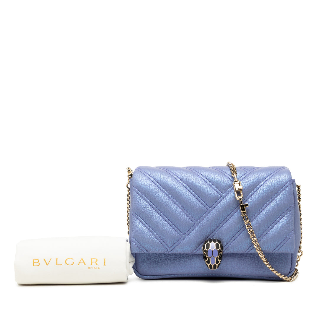 Bvlgari Serpenti Cabochon Chaîne Sac Cuir