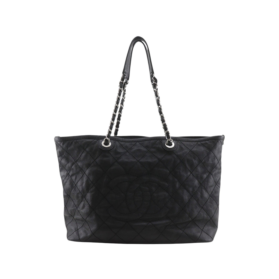 Matelassé Daily Cabas Moyen Cuir caviar Noir
