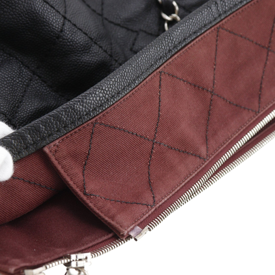 Matelassé Daily Cabas Moyen Cuir caviar Noir