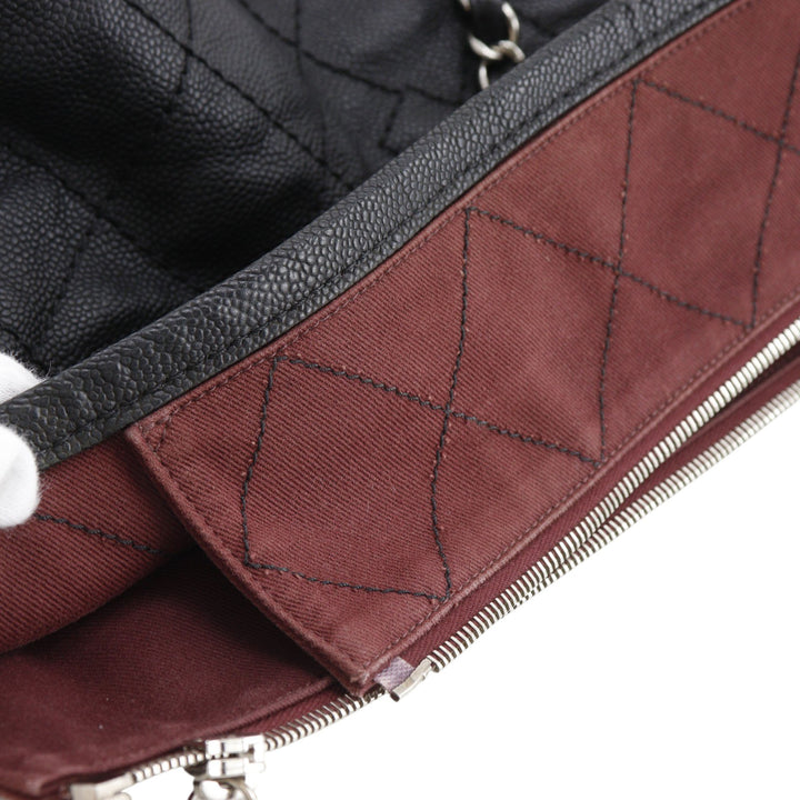 Matelassé Daily Cabas Moyen Cuir caviar Noir