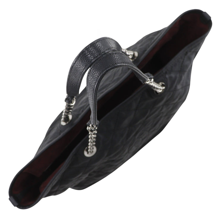 Matelassé Daily Cabas Moyen Cuir caviar Noir