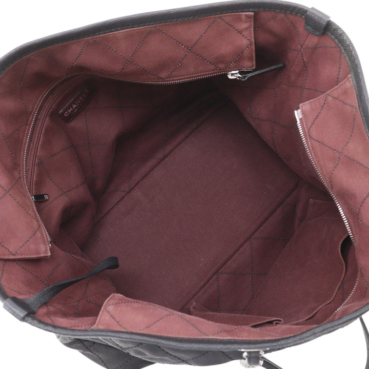 Matelassé Daily Cabas Moyen Cuir caviar Noir