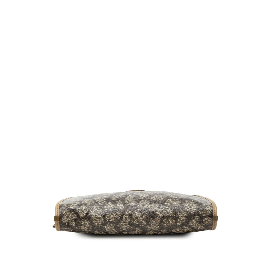 Saint Laurent Pochette Giraffe Imprimé Toile enduite Gris – vue 3 – GABY PARIS