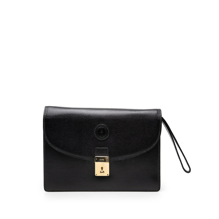 Gucci Cuir de veau Interlocking G Padlock Wristlet Pochette
