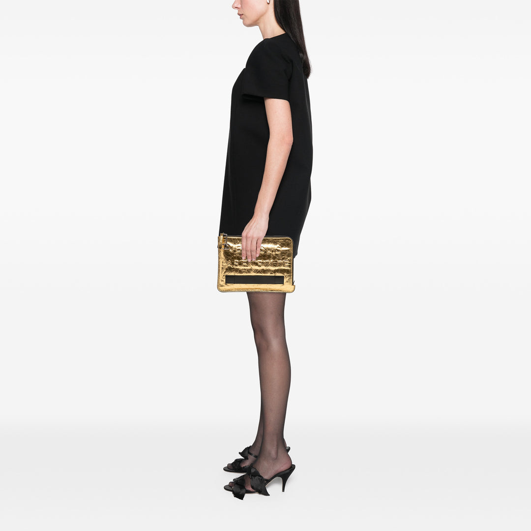 Chanel Metallic Cuir d’agneau Je Ne Suis Pas En Solde Pochette