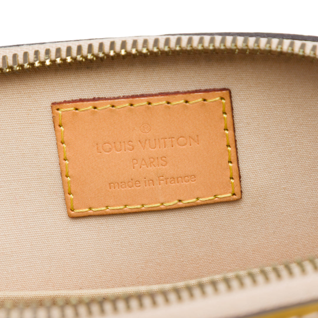 Louis Vuitton Alma BB Cuir verni Monogram Jaune – vue 5 – GABY PARIS