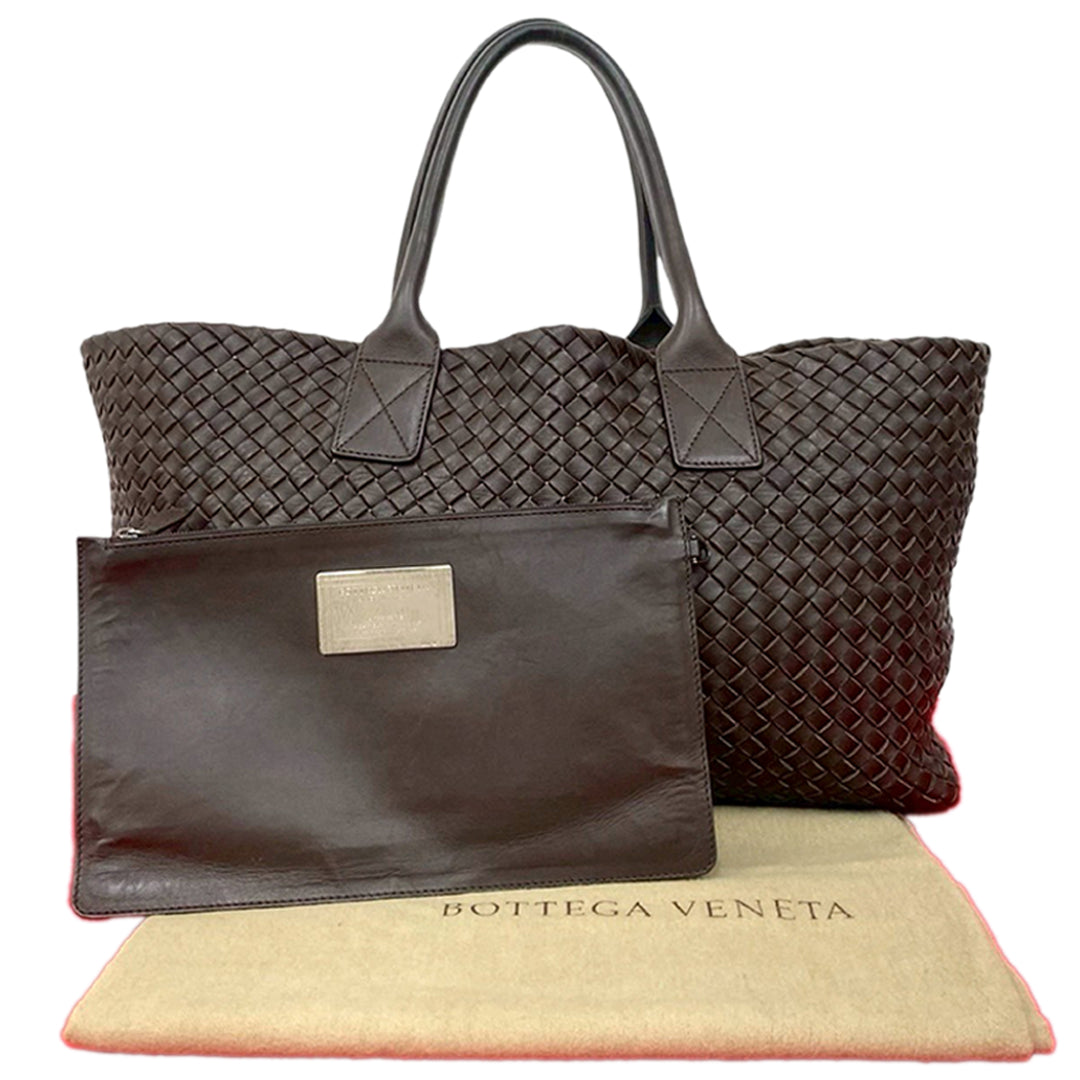 Bottega Veneta Medium Cuir d’agneau Intreccio Cabat Cabas