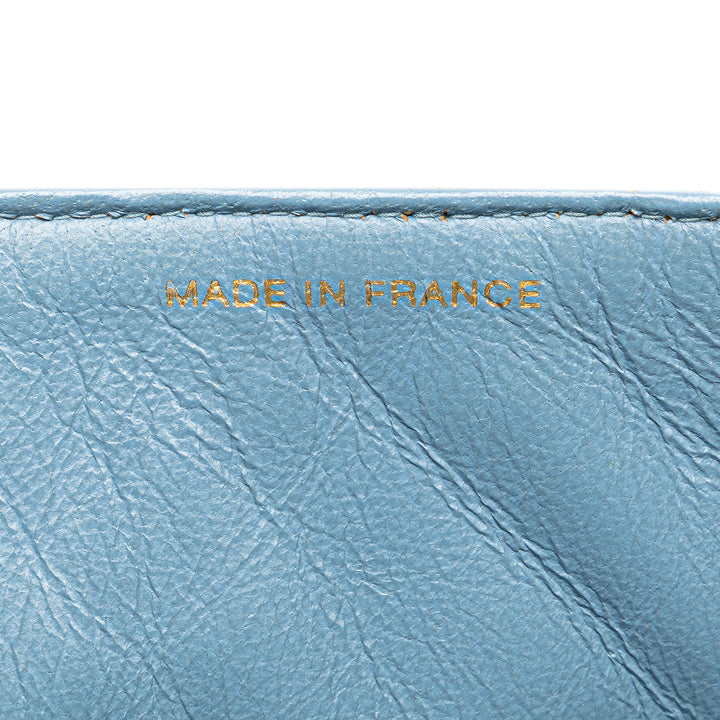 Denim Kelly Top Handle Bag Blue - Gaby Paris