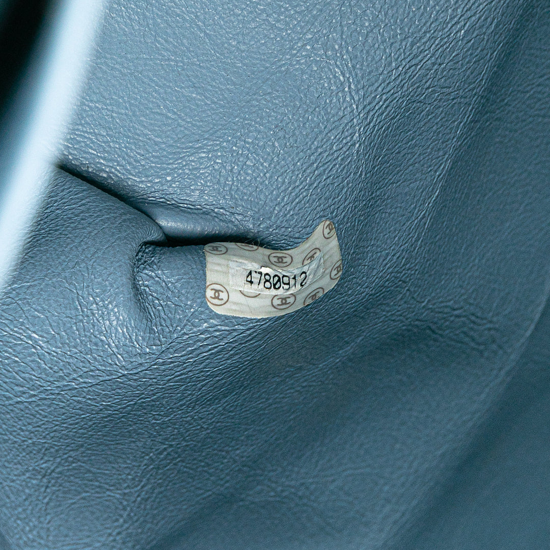 Denim Kelly Top Handle Bag Blue - Gaby Paris