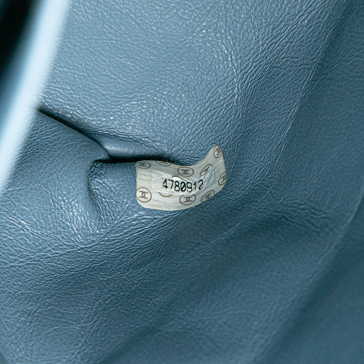 Denim Kelly Top Handle Bag Blue - Gaby Paris