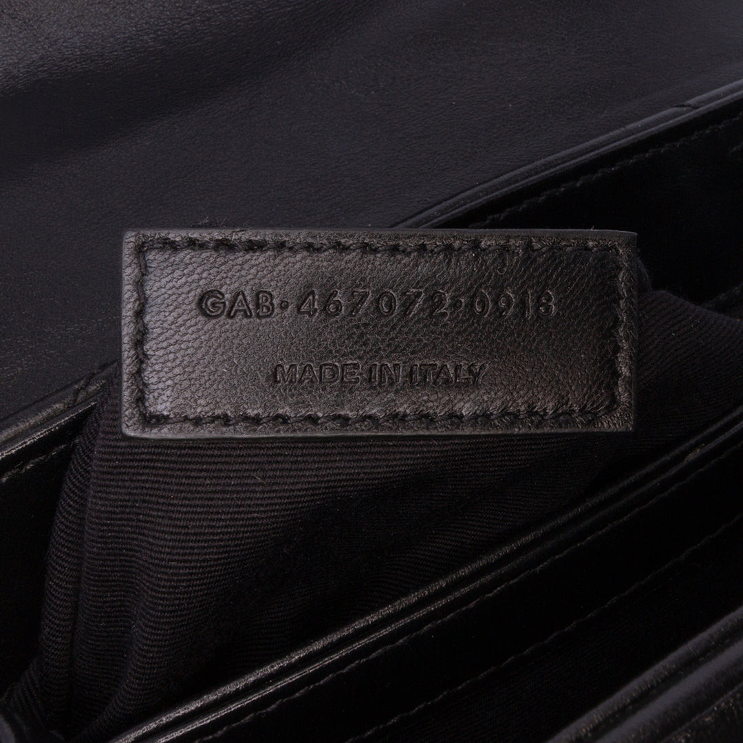 Saint Laurent Toy Cuir Monogram LouLou Sac porté croisé Noir