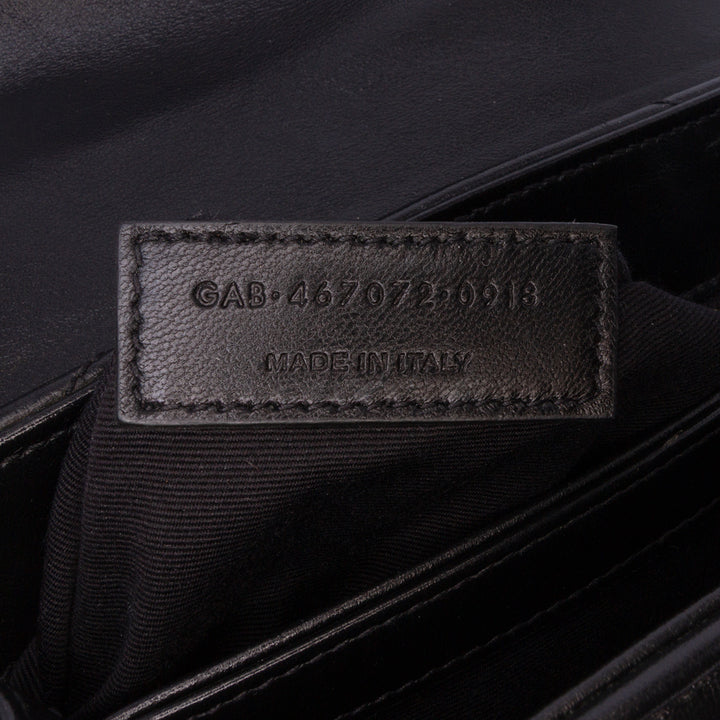 Saint Laurent Toy Cuir Monogram LouLou Sac porté croisé Noir