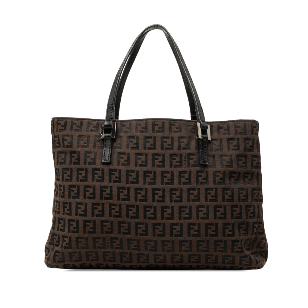Fendi Sac à main Zucchino Marron – vue principale – GABY PARIS