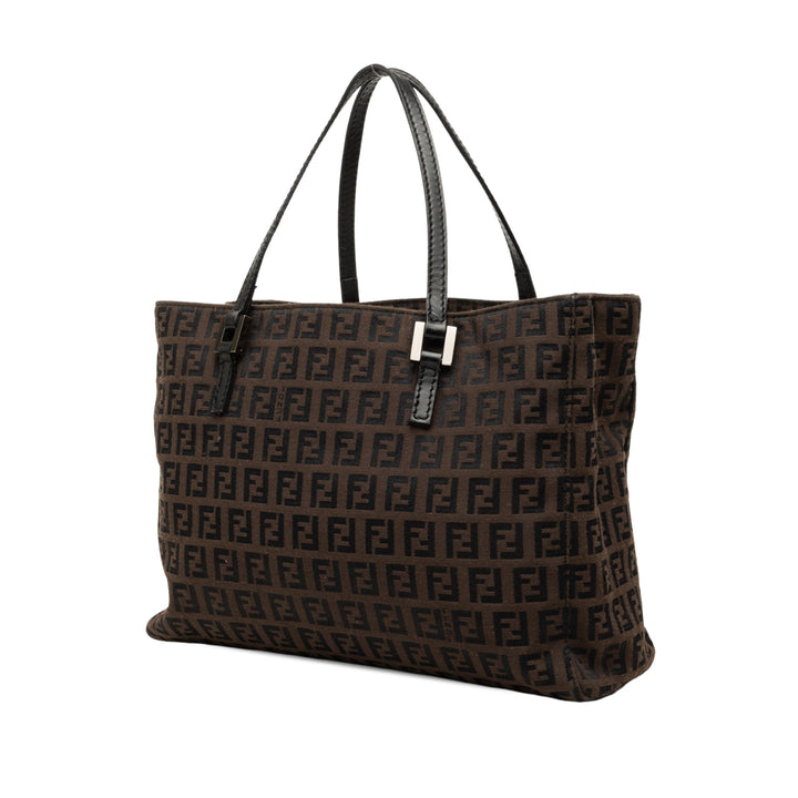 Fendi Sac à main Zucchino Marron – vue 2 – GABY PARIS