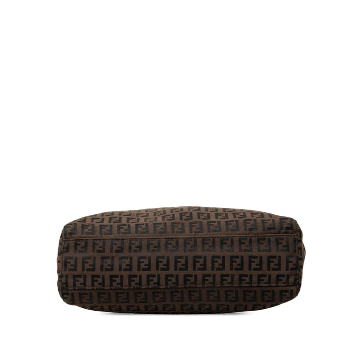 Fendi Sac à main Zucchino Marron – vue 3 – GABY PARIS