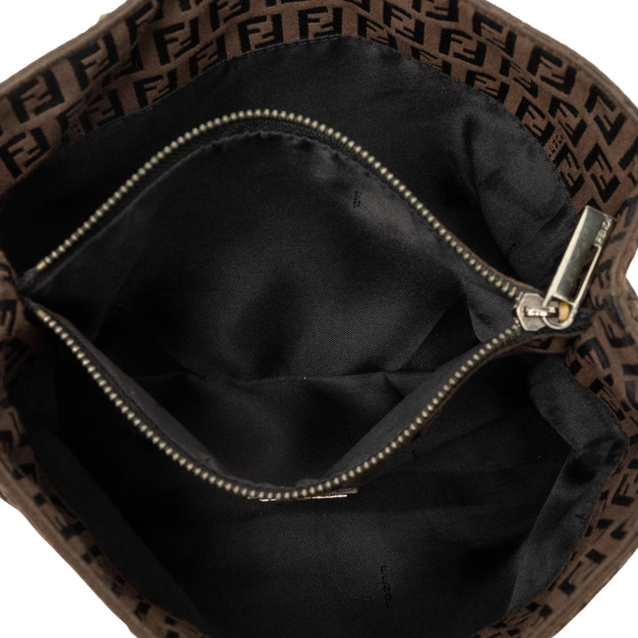 Fendi Sac à main Zucchino Marron – vue 4 – GABY PARIS
