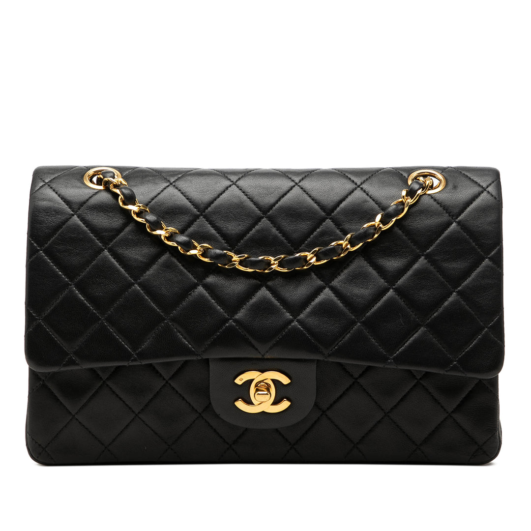 Chanel Classic Double rabat Moyen Cuir d'agneau Noir – vue principale – GABY PARIS