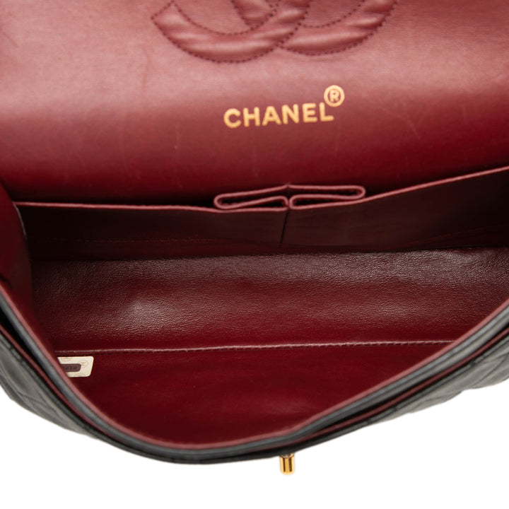 Chanel Classic Double rabat Moyen Cuir d'agneau Noir – vue 4 – GABY PARIS
