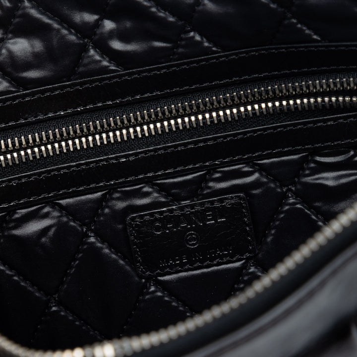 Chanel Distressed Je Ne Suis Pas En Solde Pochette Cuir de veau vieilli