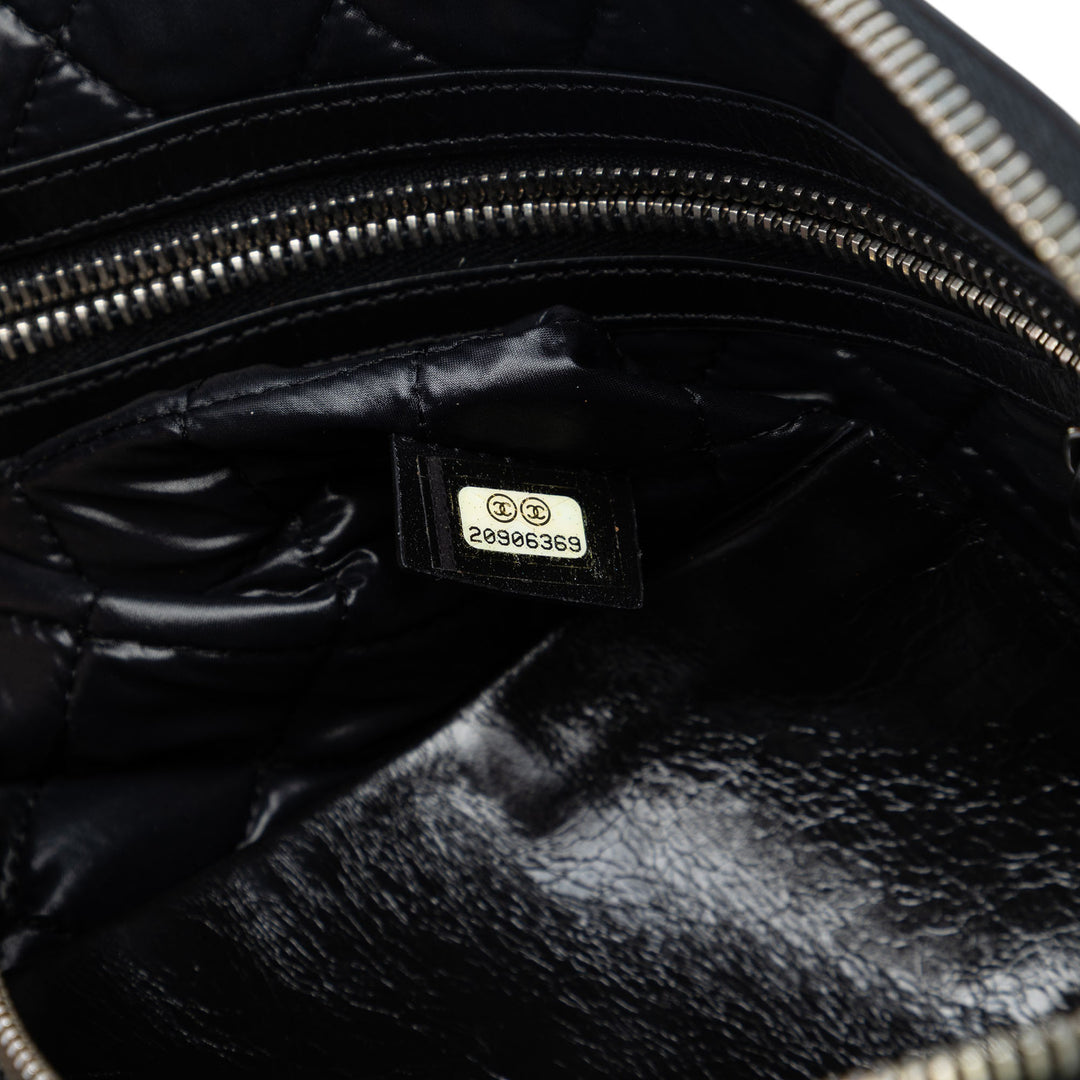 Chanel Distressed Je Ne Suis Pas En Solde Pochette Cuir de veau vieilli
