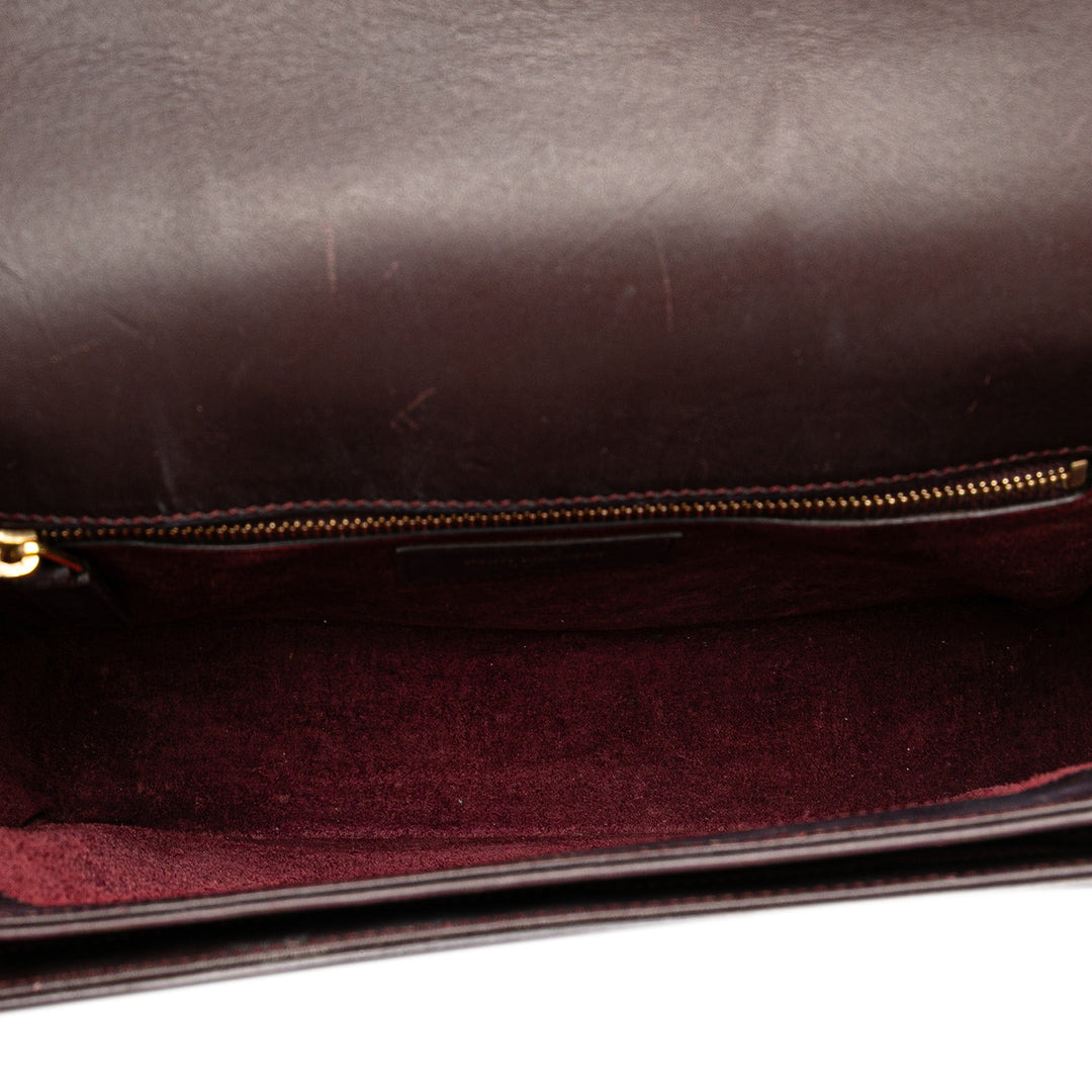 Saint Laurent Medium Cuir Monogram Universite Bag Rouge