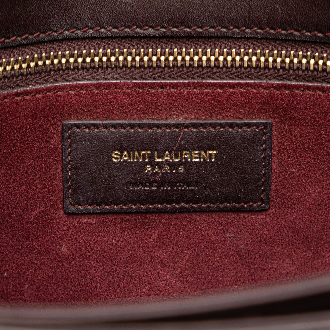 Saint Laurent Medium Cuir Monogram Universite Bag Rouge