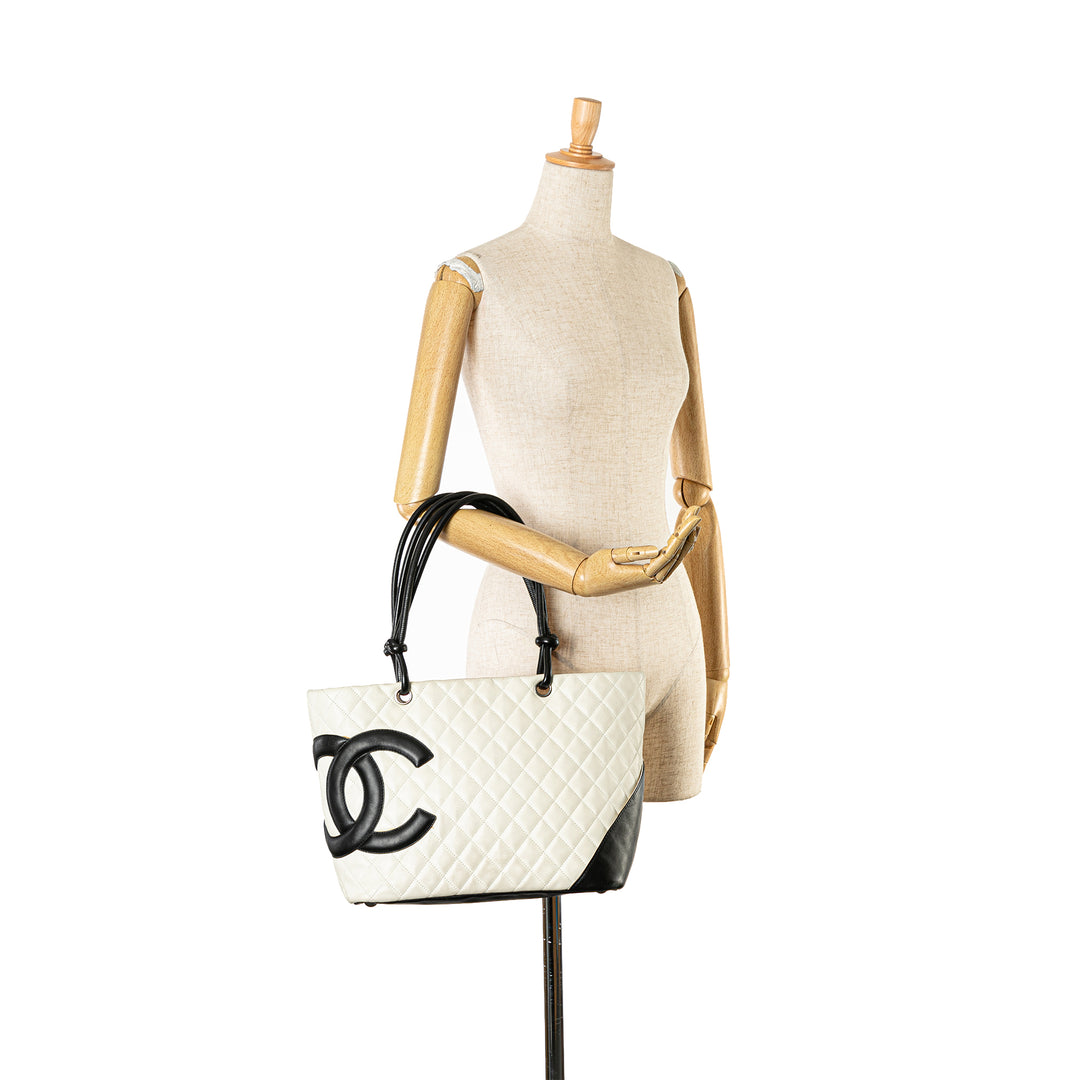 Chanel Large Cambon Ligne Tote White - GABY PARIS