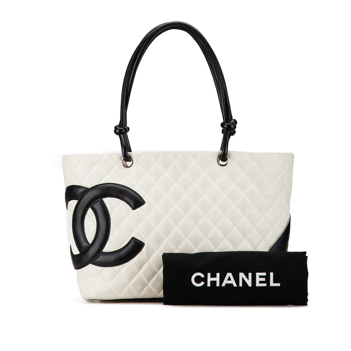 Chanel Large Cambon Ligne Tote White - GABY PARIS