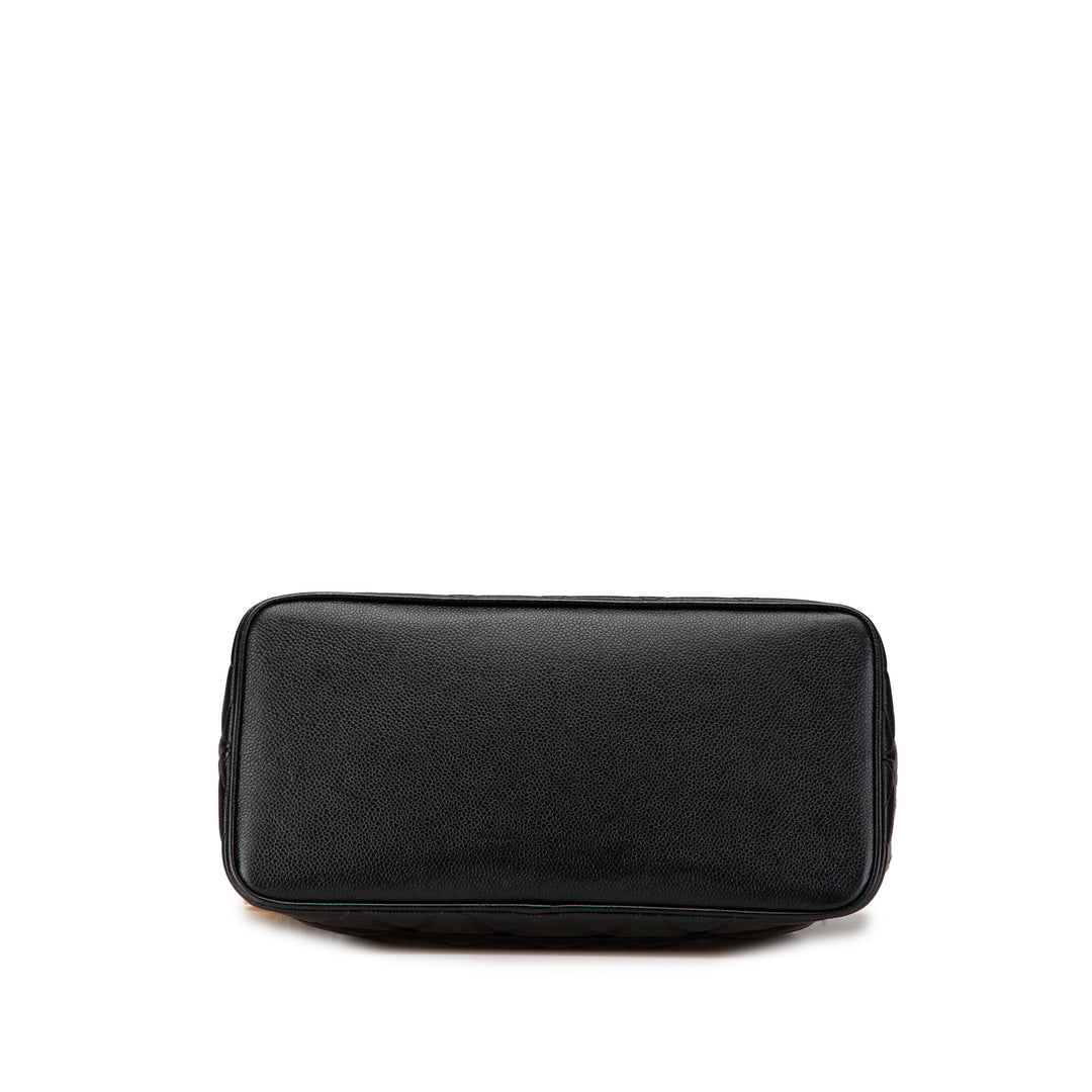 Caviar Medallion Tote Black - Gaby Paris
