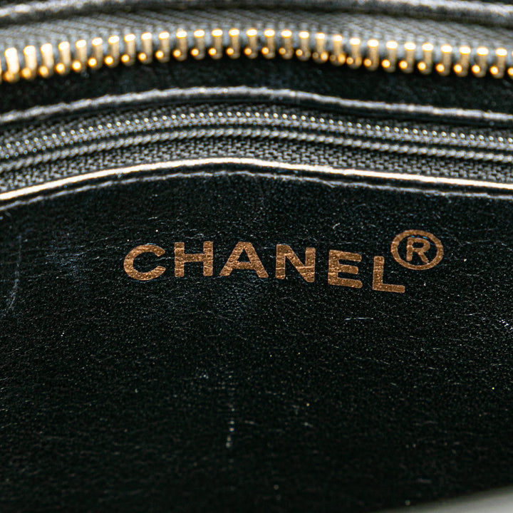 Caviar Medallion Tote Black - Gaby Paris