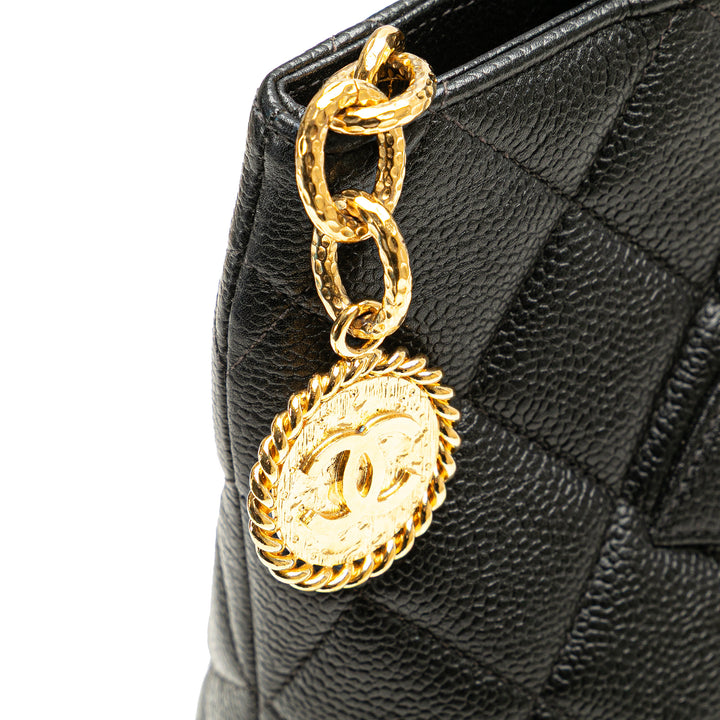 Caviar Medallion Tote Black - Gaby Paris