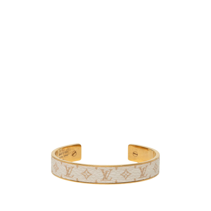 Louis Vuitton Tone Monogram Jonc Cuff Bracelet