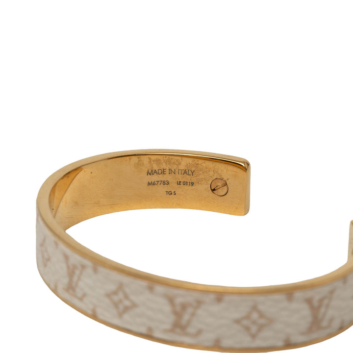 Louis Vuitton Tone Monogram Jonc Cuff Bracelet