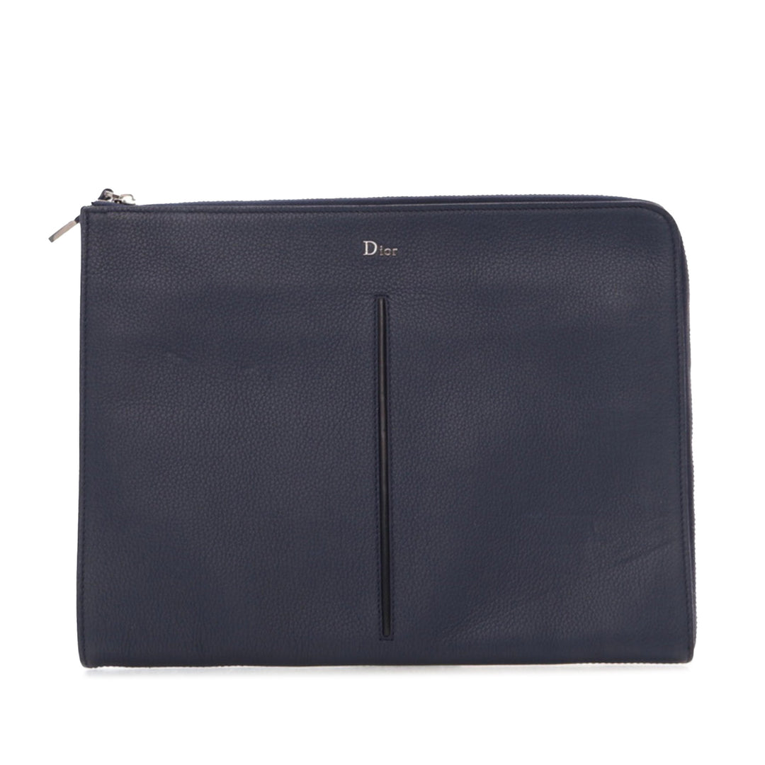 Leather Document Case Blue - Gaby Paris