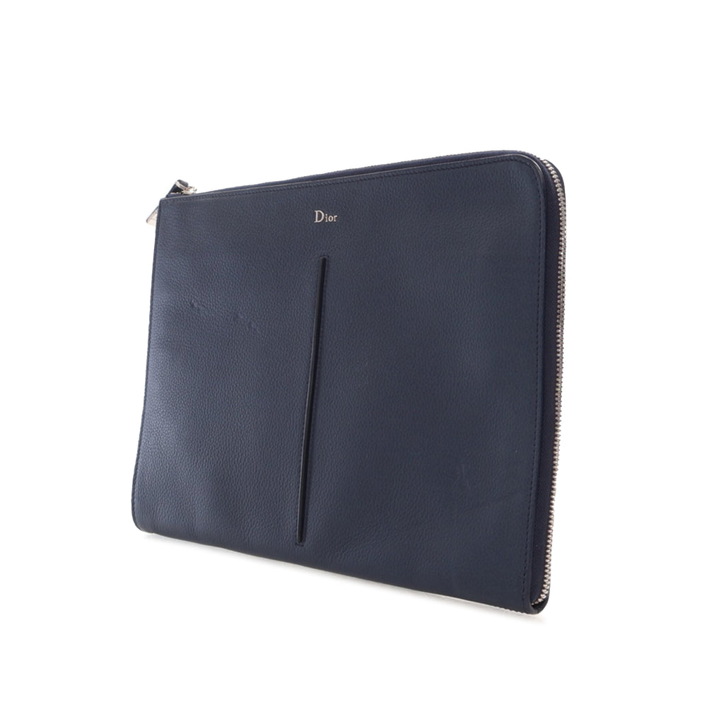 Leather Document Case Blue - Gaby Paris