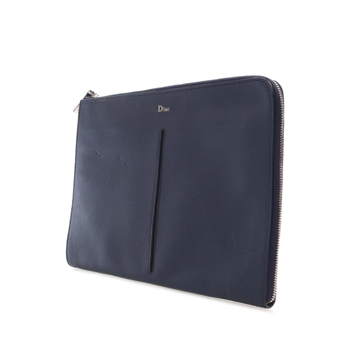 Leather Document Case Blue - Gaby Paris