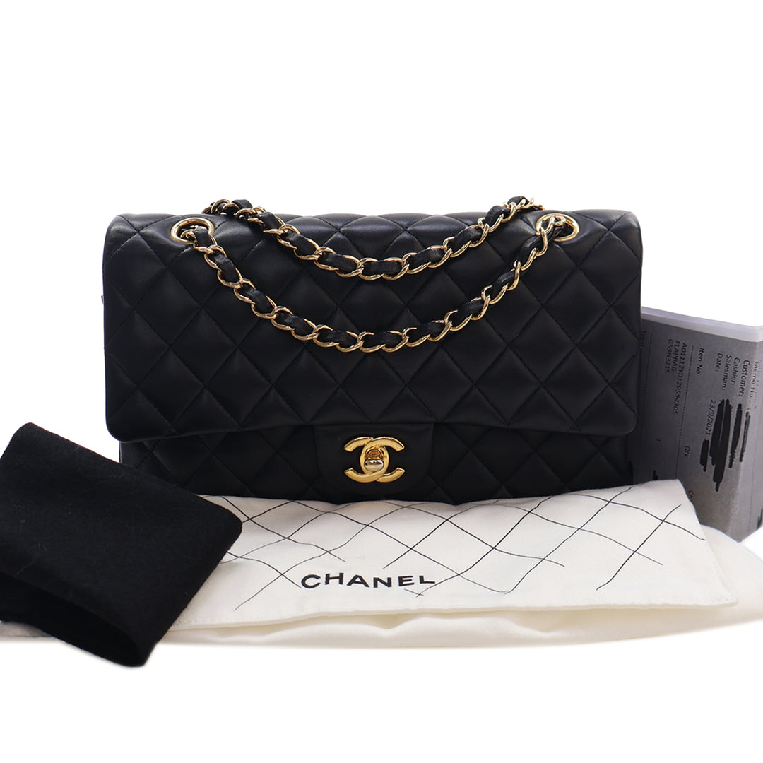 Chanel Medium Classic Cuir d’agneau Double rabat