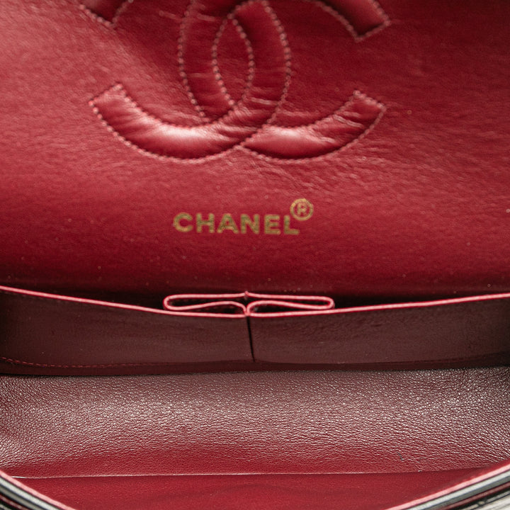 Chanel Medium Classic Cuir d’agneau Double rabat Noir