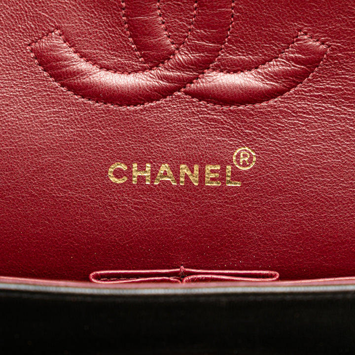 Chanel Medium Classic Cuir d’agneau Double rabat Noir