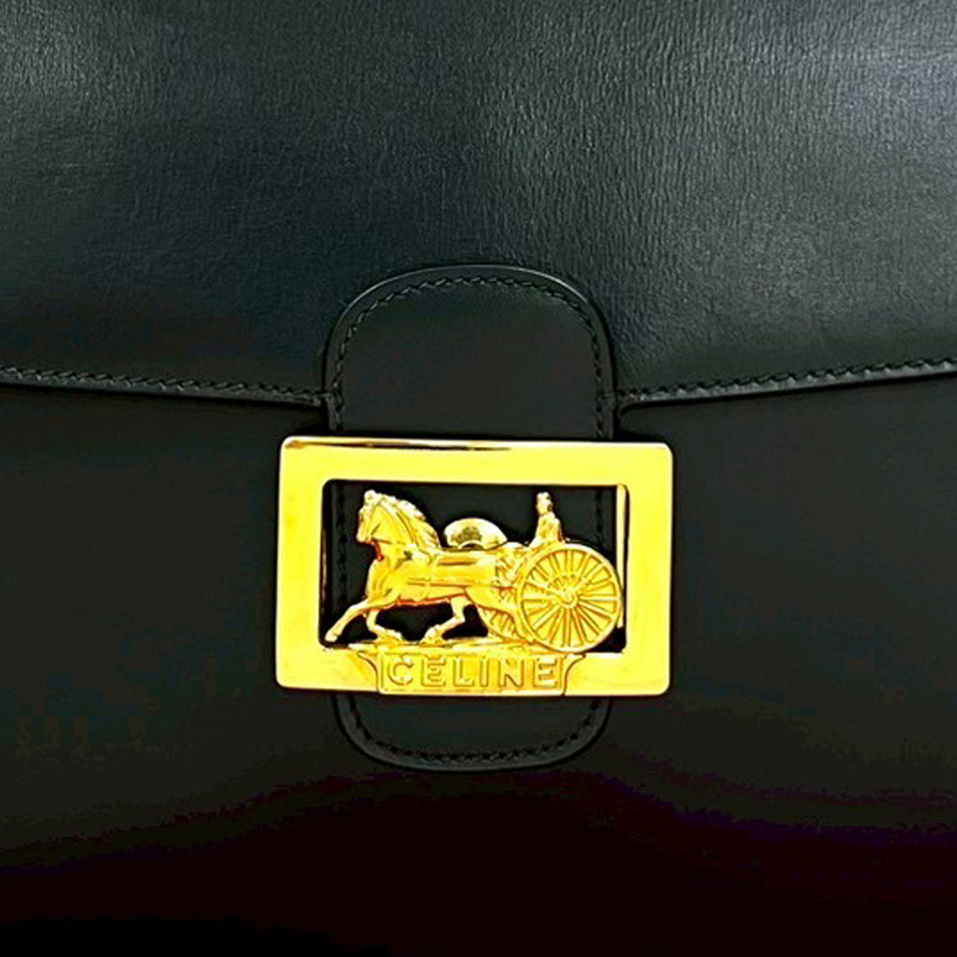 Celine Cuir de veau Horse Carriage Sac porté croisé