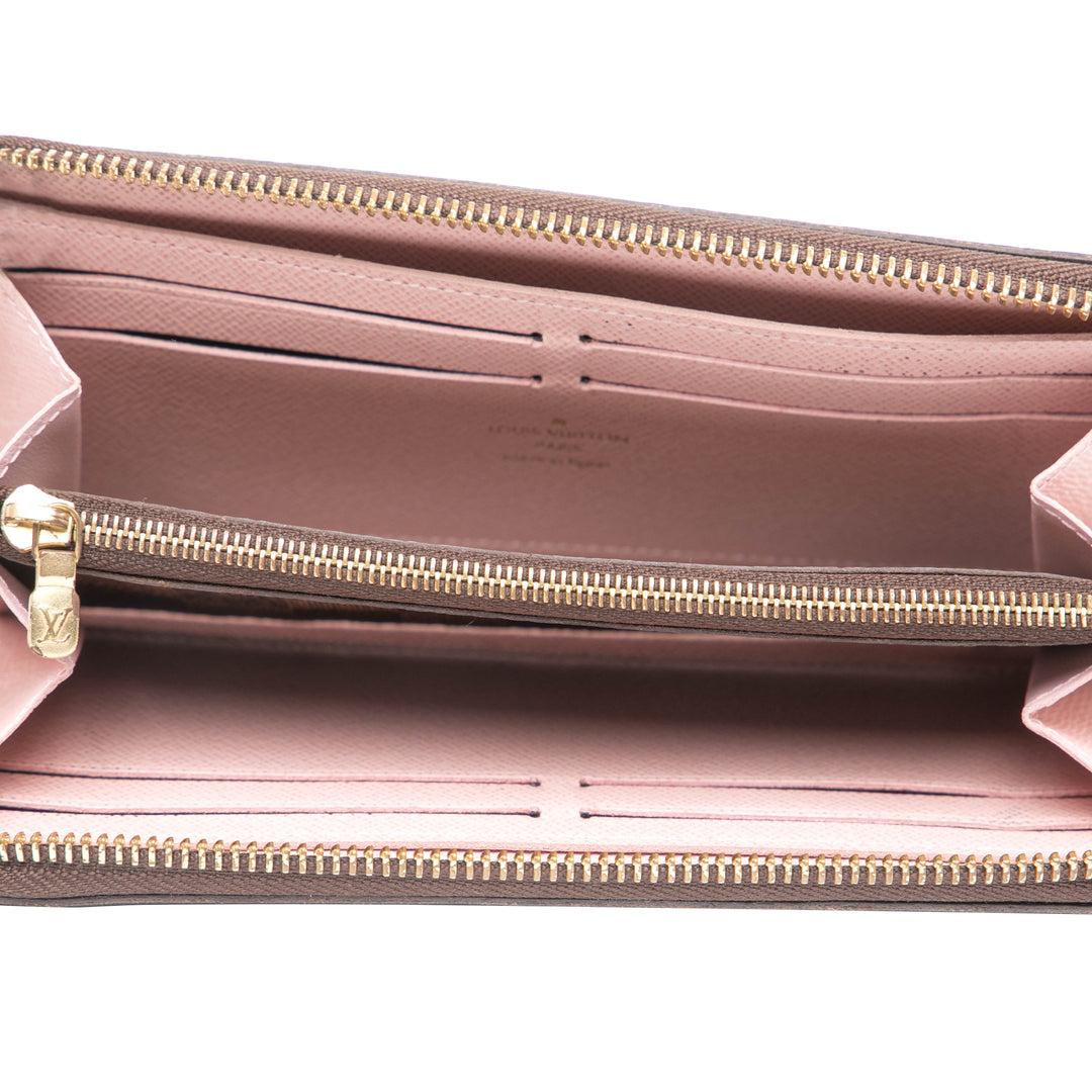 Louis Vuitton Damier Ebene Clemence Zippy Wallet Marron – GABY PARIS Authentique